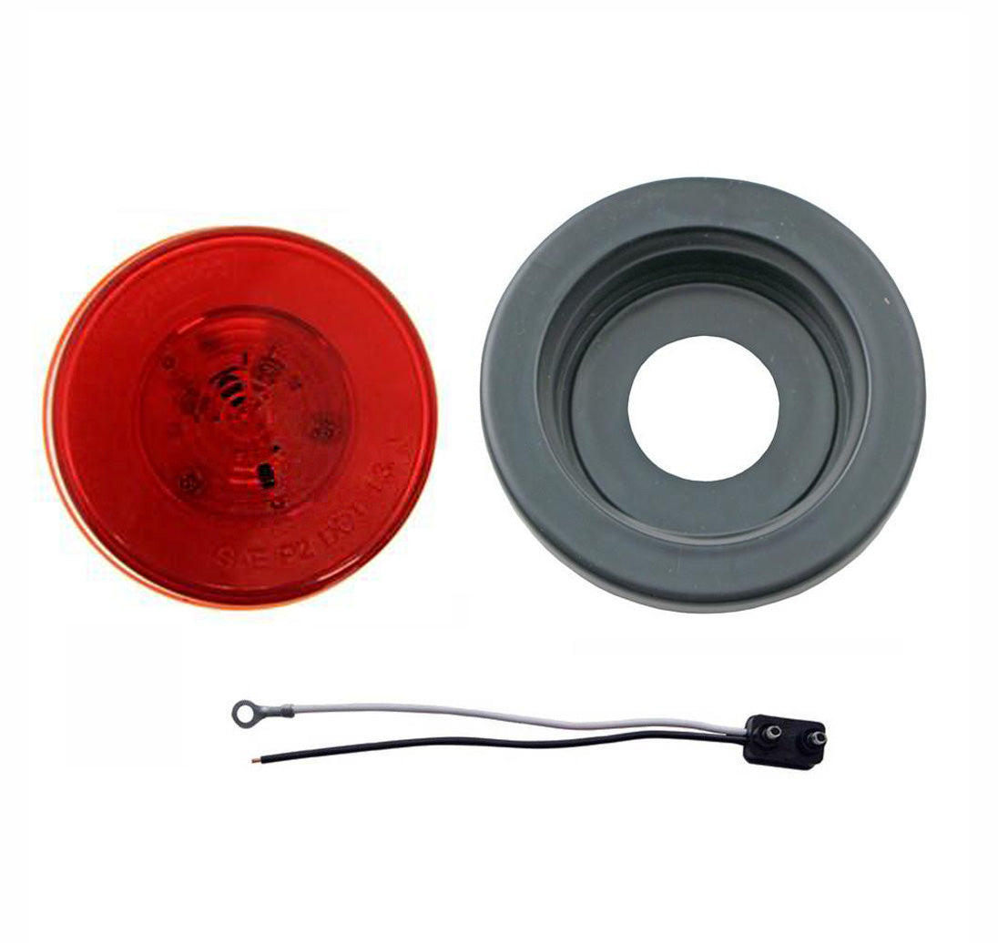 2-1/2" Round LED Clearance/Marker Light - RED (9 Diodes) - view 4
