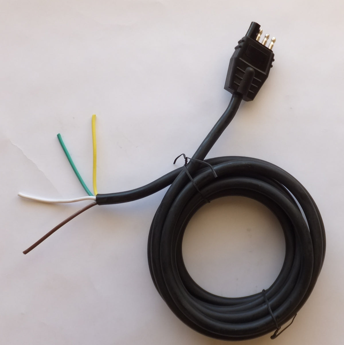 4-Way Flat Plug with 10' Molded Cord and Butt Connectors