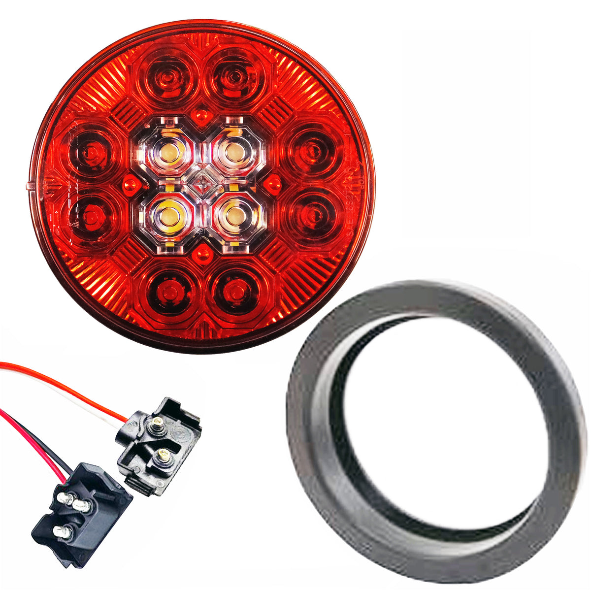 4" Round LED Stop/Tail/Turn and Backup Light - view 4