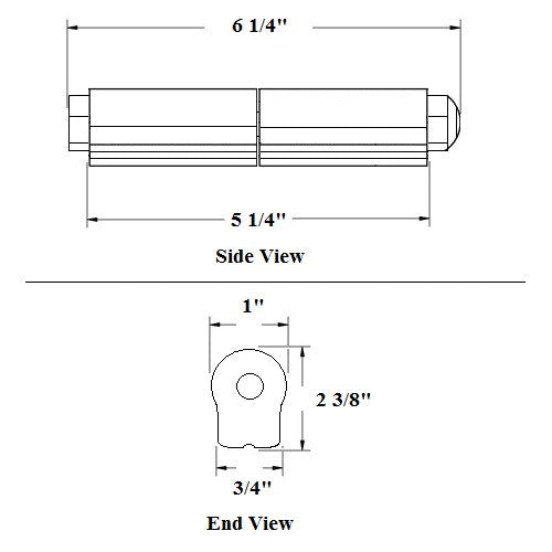 Hinge, Aluminum Heavy Duty - view 3