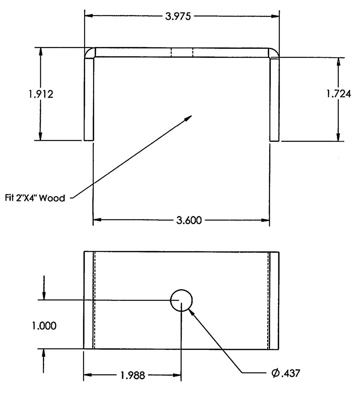 Stake Pocket with Hole, Steel - view 3