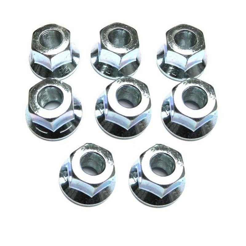 5/8"-18 Flanged Lug Nuts, (8 Nuts)