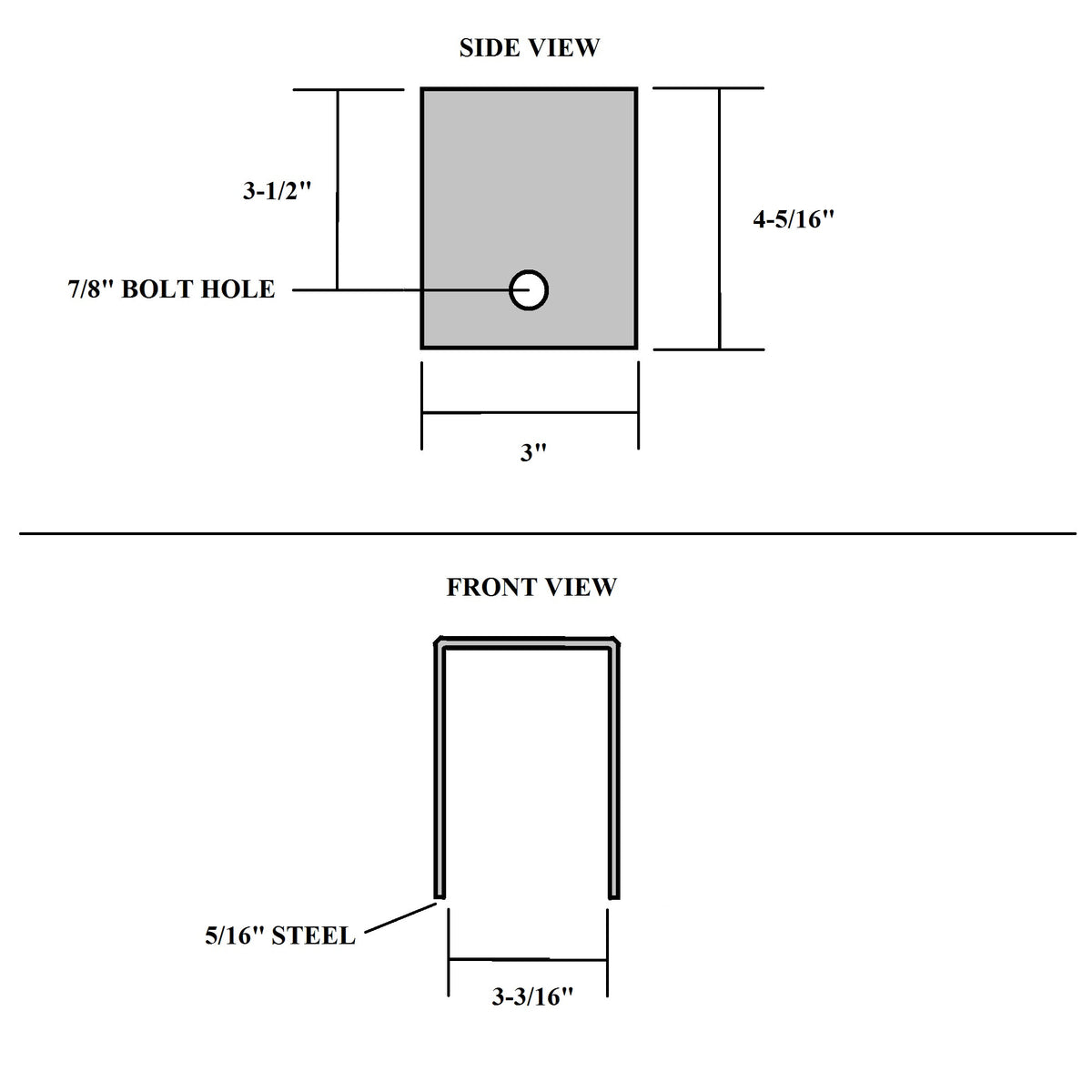 Spring Hanger, Center for 2" Wide Slipper Springs - view 2