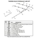 Hydraulic Brake Line Kit for Spring Tandem Axle Trailers - Drum Brakes