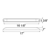 Identification Light Bar, 17" LED - RED (3 Diodes)