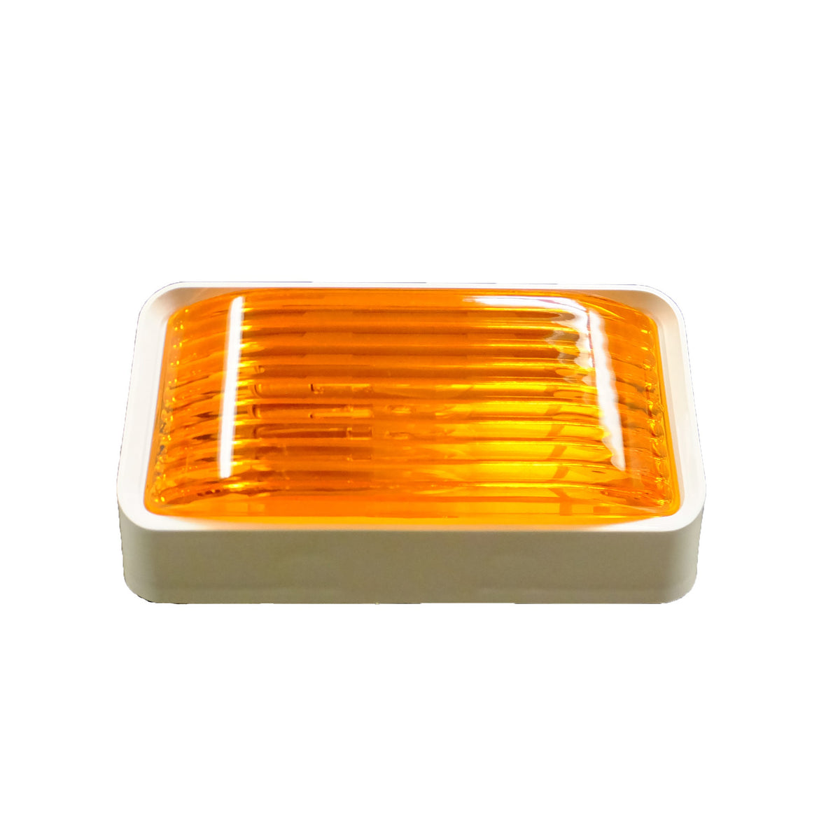 Rectangular Surface Mount Porch Light with AMBER Lens