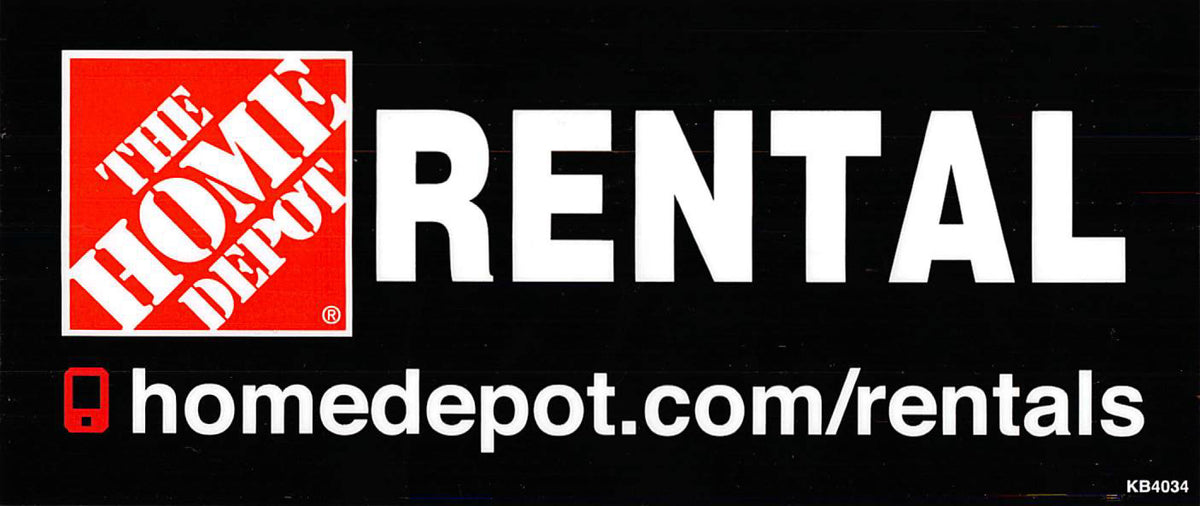 Decal, "THE HOME DEPOT RENTAL" - 11"X16" - view 2