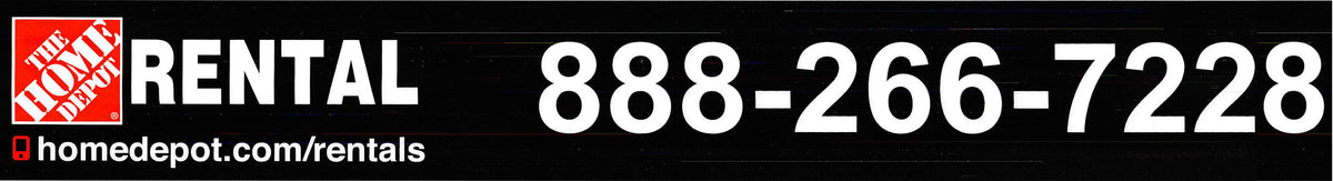 Decal, "THE HOME DEPOT RENTAL" - 3"X23" - view 2