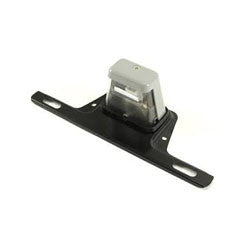 License Plate Light Mounted on Black Steel Bracket