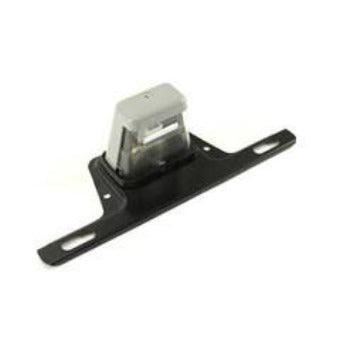 LED License Plate Light Mounted on Black Steel Bracket