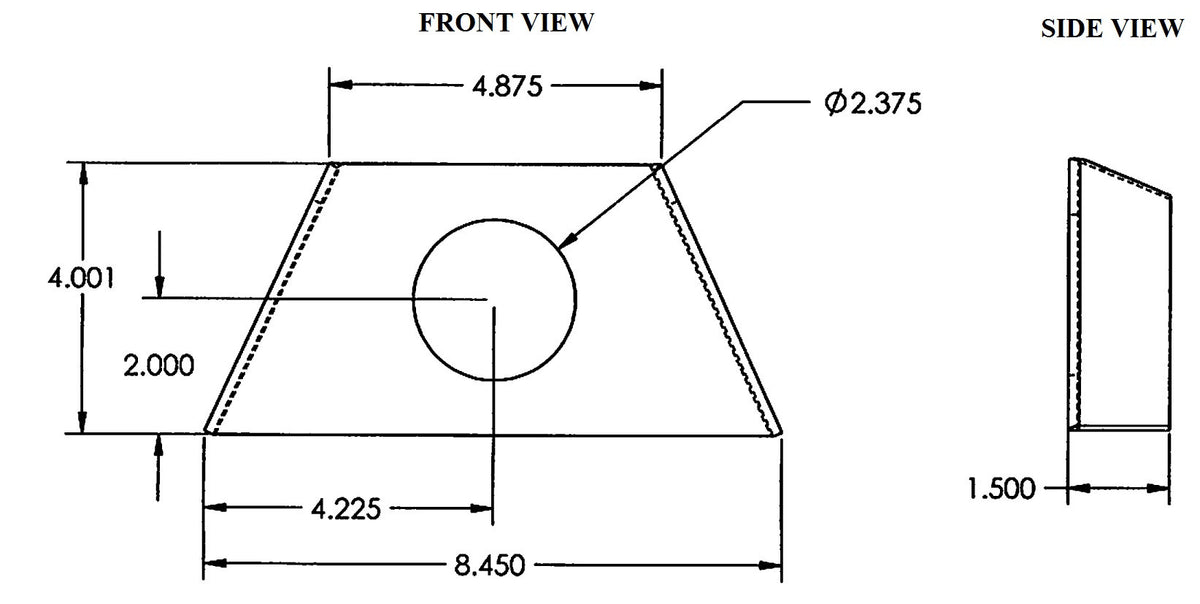 Steel Clearance Light Bracket, Heavy Duty 12 ga. - view 3