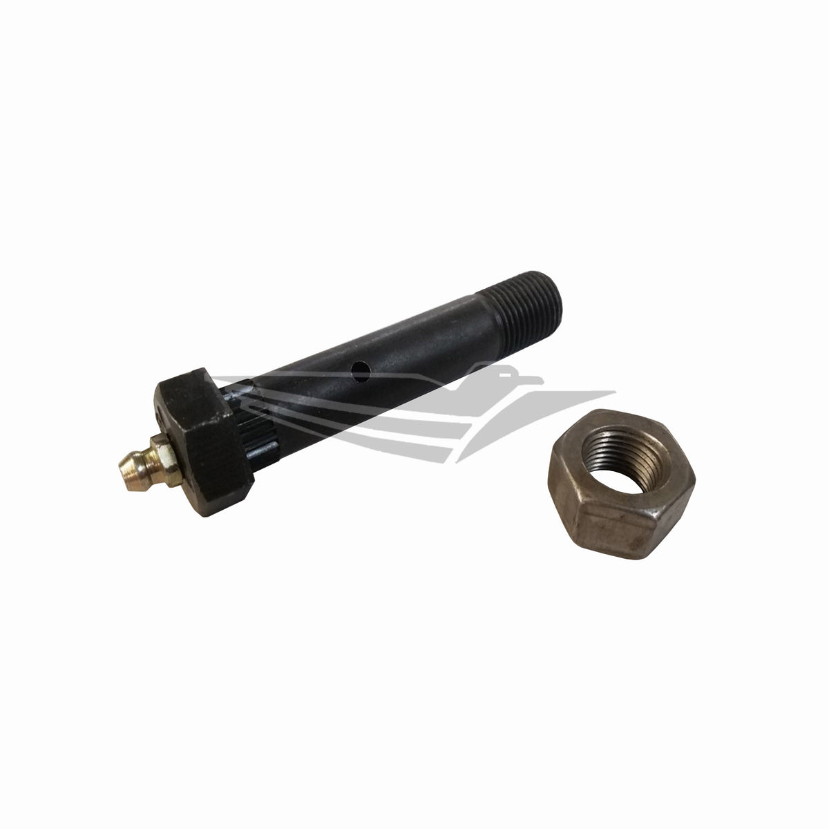Bolt, Spring-Eye with Locknut & Grease Zerk - 3" Long