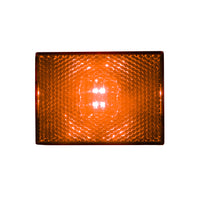 Square LED Stud Mount Clearance / Marker Light Amber