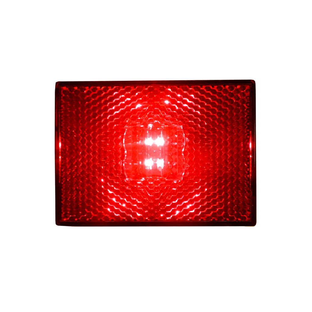 Square LED Stud Mount Clearance / Marker Light Red