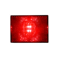 Square LED Stud Mount Clearance / Marker Light Red