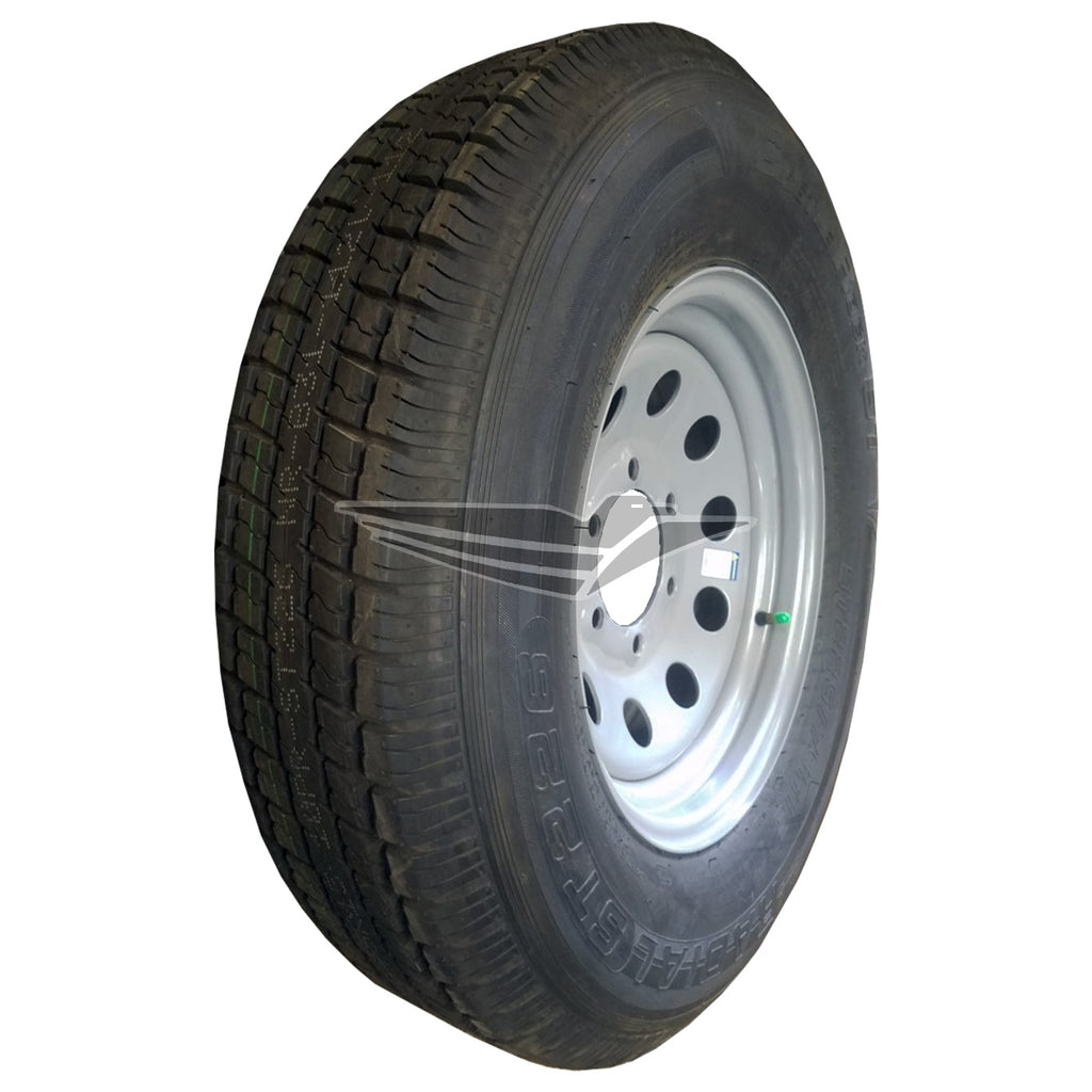 Tire & Wheel, ST225/75R15 LRE CastleRock Radial on 6 Hole Silver Wheel
