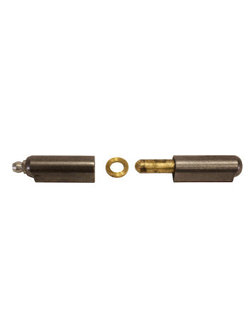 Hinge, 80MM Steel Weld-On with Fixed Brass Pin & Brass Bushing