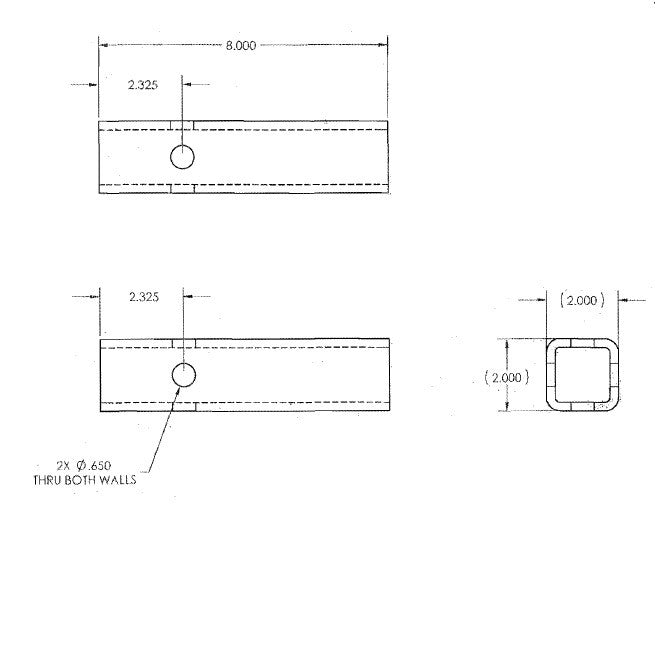 Stabilizer Leg Receiver Tube Insert - 8" - view 2