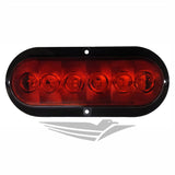 6" Oval LED Surface Mount Tail Light  (6 Diodes)