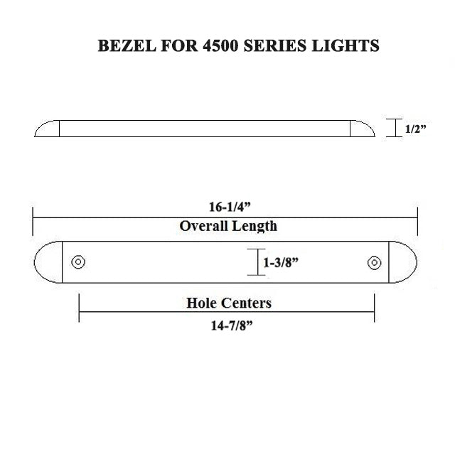 Tail Light Bar Bracket Bezel Chrome - view 2