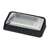 Rectangular Surface Mount Black Porch Light with Built in Switch