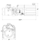 KTI - DC-4919 Hydraulic Hoist Pump - Single Acting (Power Up/Gravity Down)