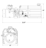 KTI - DC-4921 Hydraulic Hoist Pump - Single Acting (Power Up/Gravity Down)