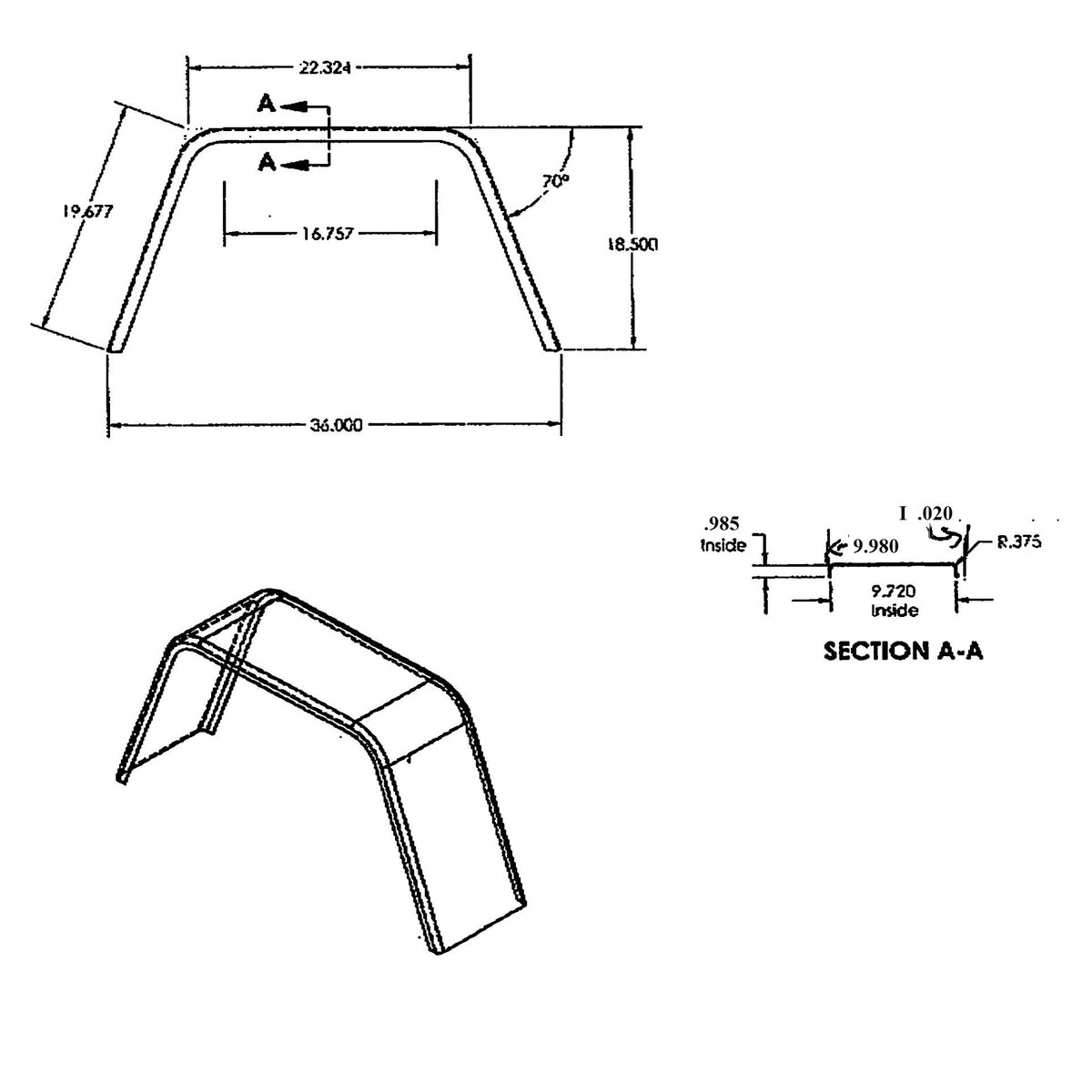 Fender - Single Axle Jeep Style (Aluminum) - view 2