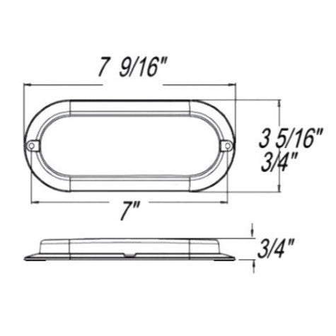 6" Oval LED Surface Mount Backup Light (20 Diodes) - view 2