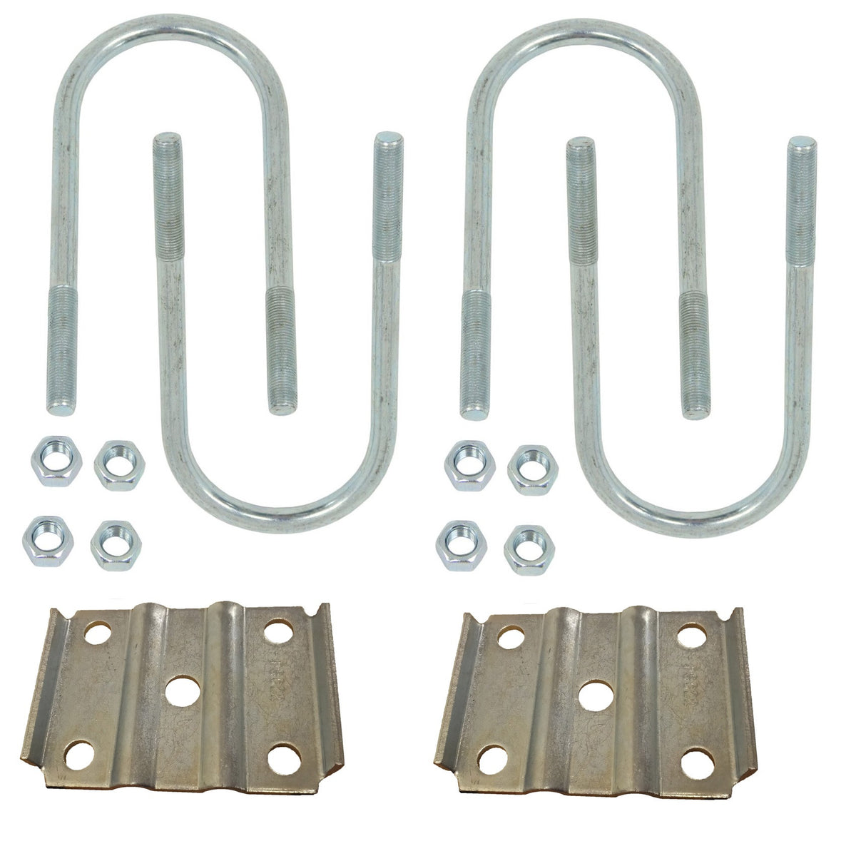 U-Bolt Kit for Mounting a Set of 2" Springs on a 5.5K-7K, 3" Round Trailer Axle - Basic