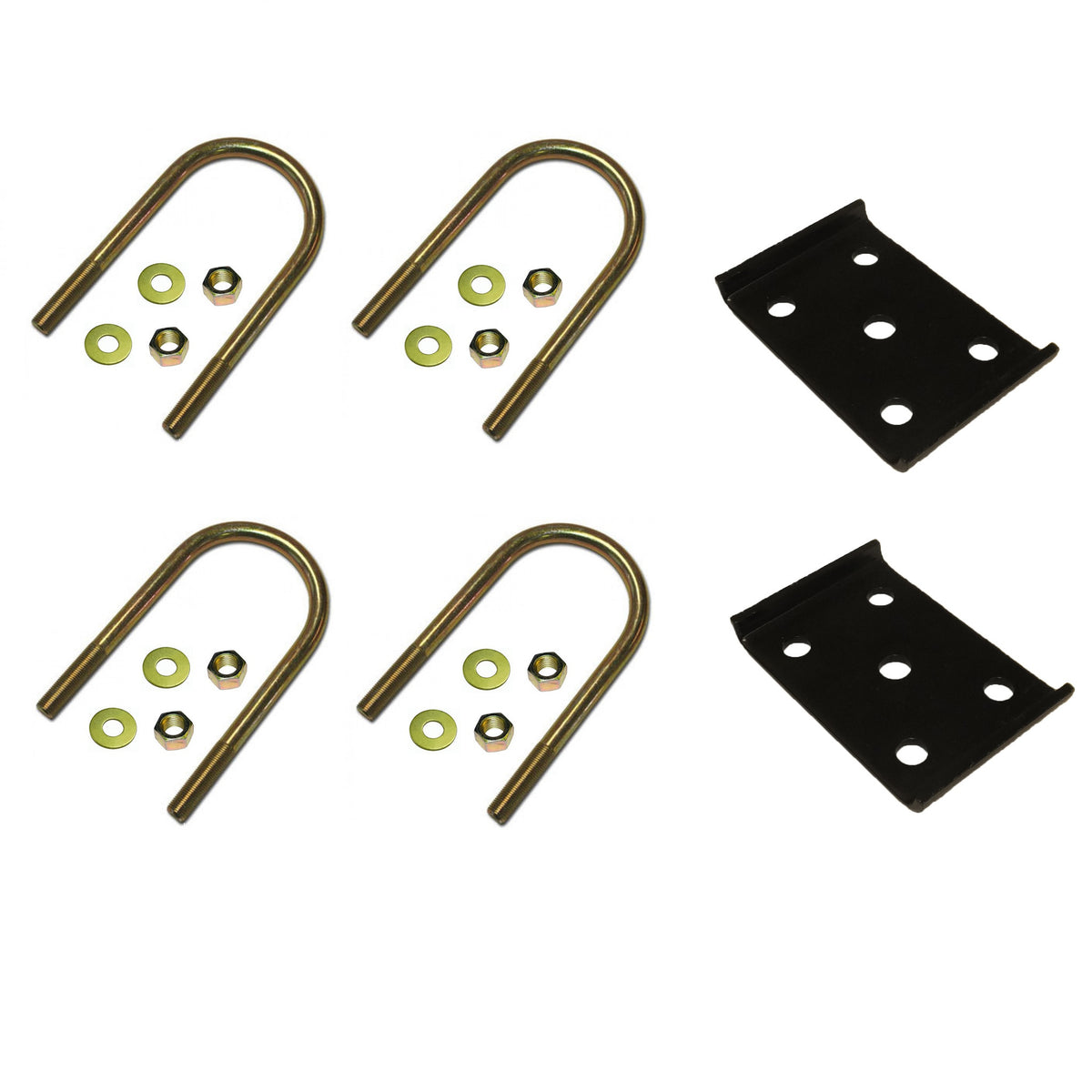 U-Bolt Kit for Mounting 1-3/4" Springs on 5.5K-6K, 3" Round Axle - Upgraded