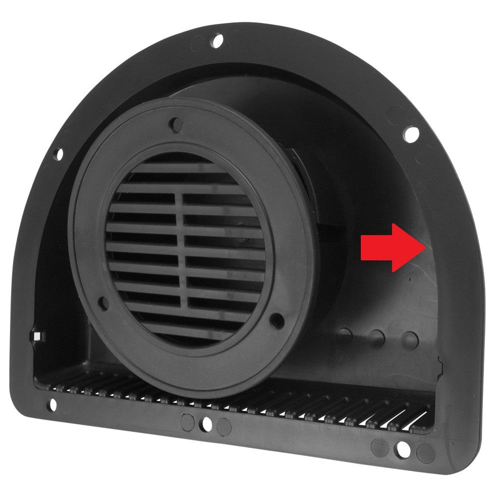 Vent, Exterior Black Half Moon for 3" Diameter Hole - Black - view 5