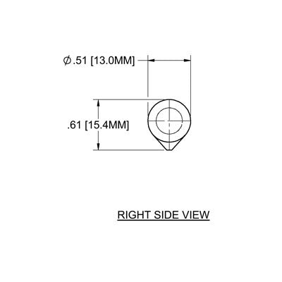 Hinge, 80MM Steel Weld-On with Fixed Brass Pin & Brass Bushing - view 3