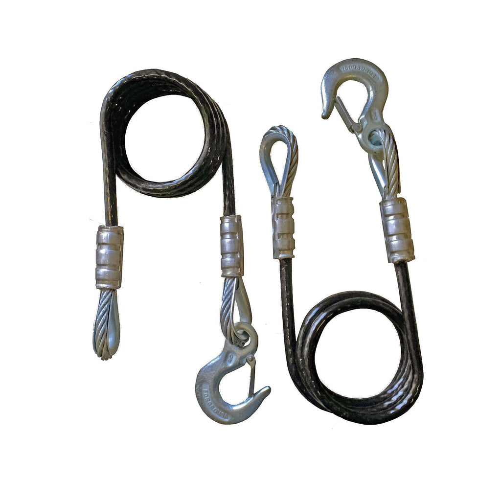 60" Tow Cables With Hooks And Keepers