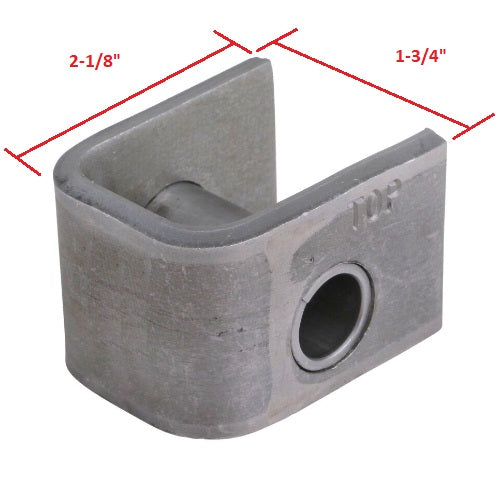 Rear Hanger for Single Axle Trailer Suspensions with 1-3/4" Double Eye Springs - view 2