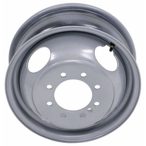 16" x 6" Steel Dual Wheel 8 on 6-1/2" - 4.77" Pilot - Silver