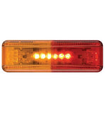 Light, 4" x 1" Optronics Rectangle LED Fender Mount Clearance Light Only - AMBER/RED
