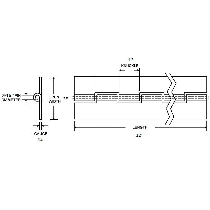 Hinge, Continuous Steel - view 4