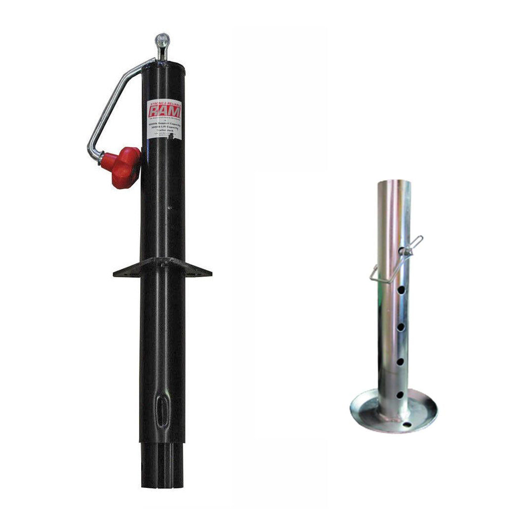 5,000 lb. A-Frame Top Wind Jack with 15" Lift & 8" Drop Leg
