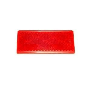 Rectangle Stick On Reflector - RED