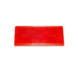 Rectangle Stick On Reflector - RED